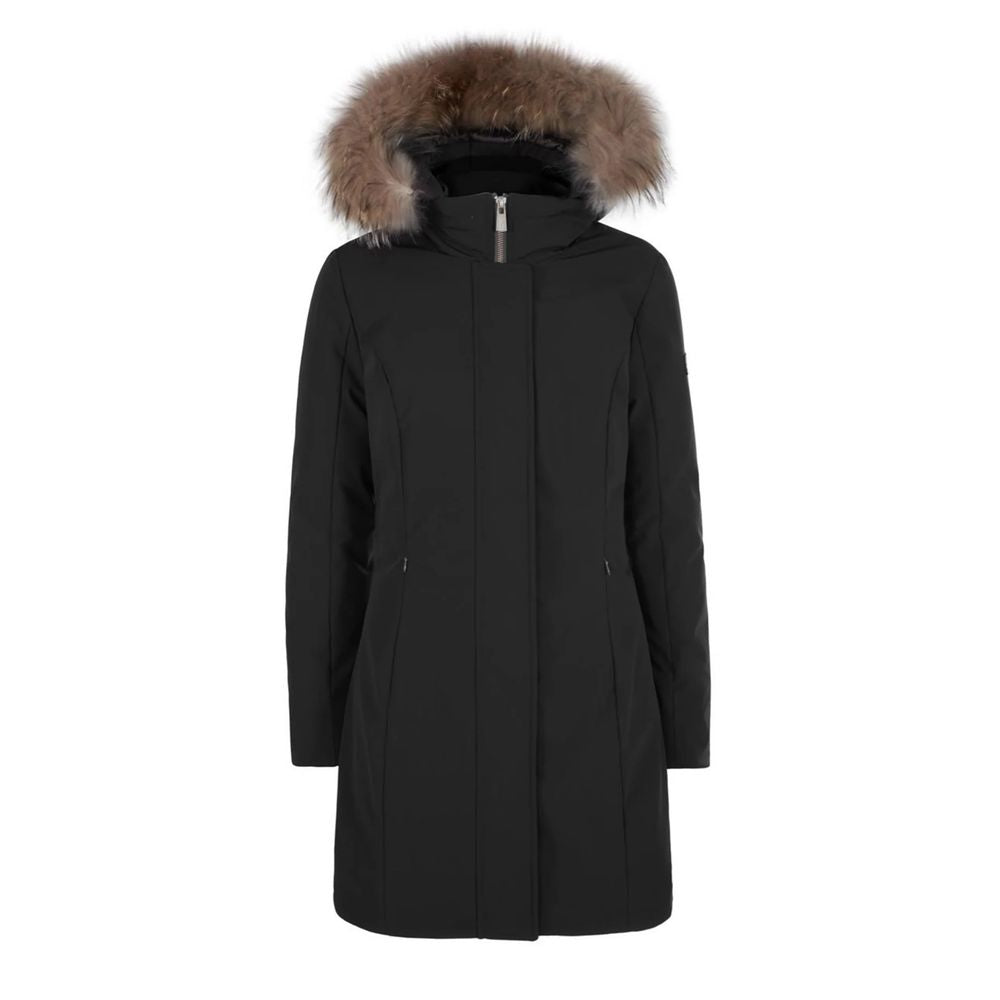 Yes Zee Schwarze Nylon Jacken & Mantel
